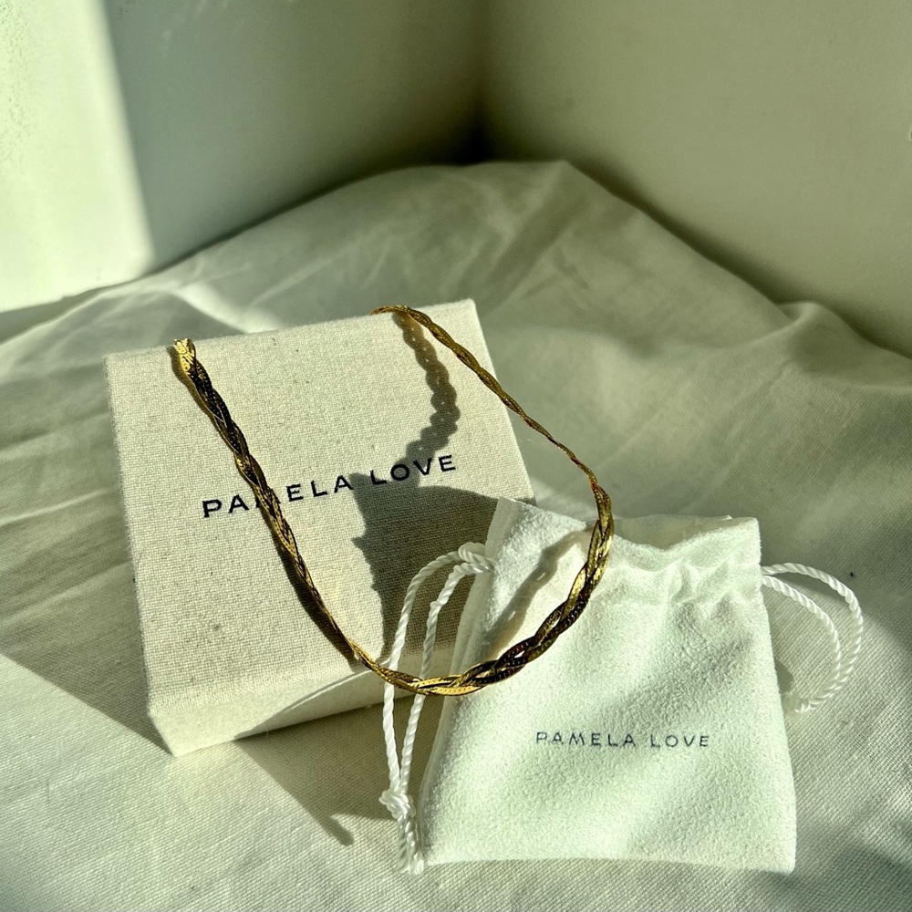 Pamela Love Braided Herringbone Slim Chain Necklace